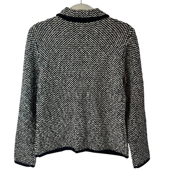 Talbots Petites Full Zip Houndstooth Jacket Size 8P - Picture 5 of 9